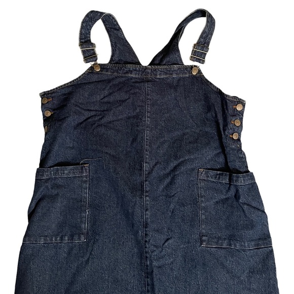 White stuff FRONT POCKET DENIM OVERALL MINI DRESS WOMEN'S SIZE 20 England​ - Picture 11 of 14